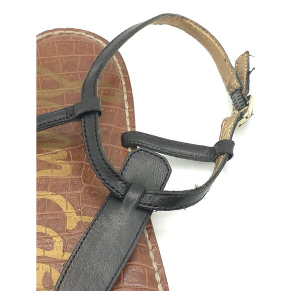 Sam Edelman Women's Leather Thong Sandals Set Of 3 - Black Brown & Gold - Picture 2 of 16